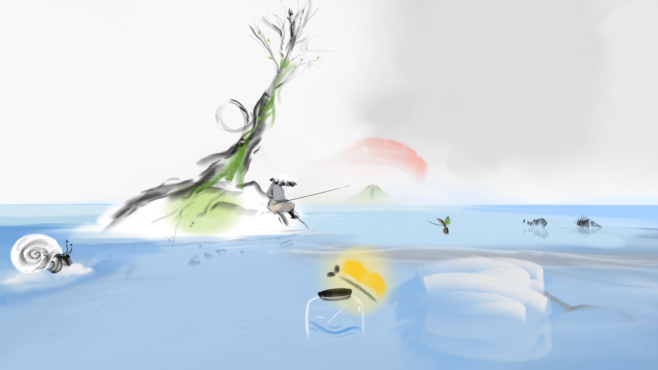 Shoreline landscape from Mirages of Winter